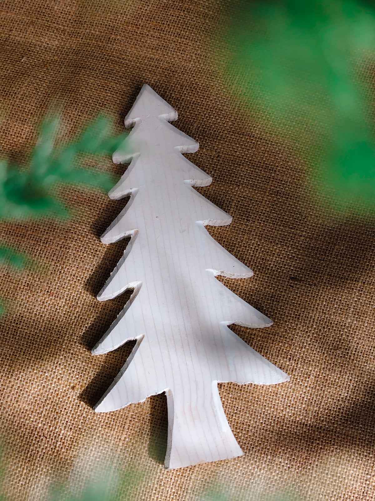 Pine wood tree in white - Product Image 