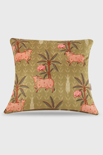 MADHUBAN MOSS GREEN CUSHION
