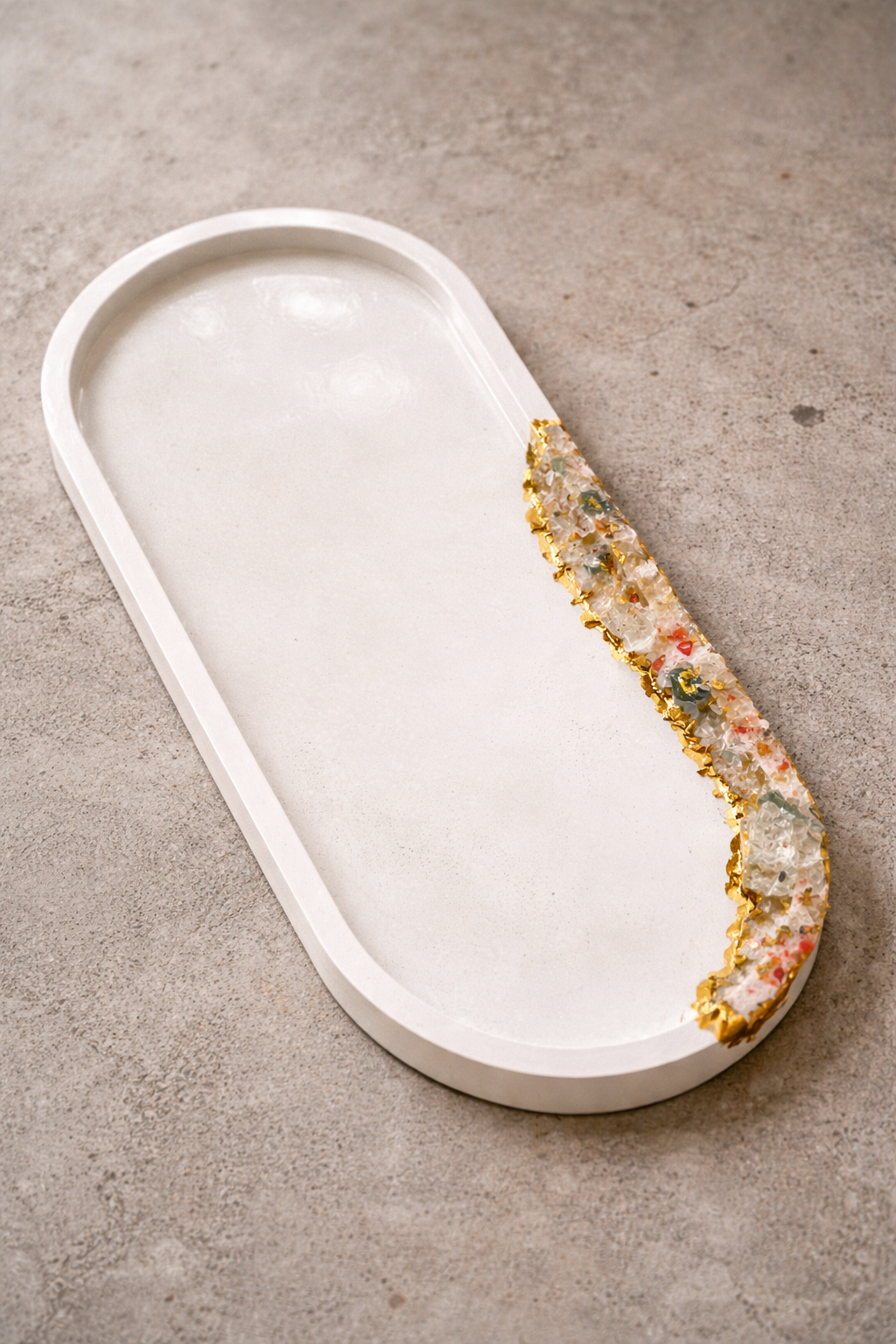 Concrete Oval Tray