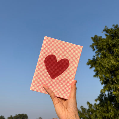 Handcrafted Sustainable A5 Diary Journal Notebook l Handmade Paper l Love Checks