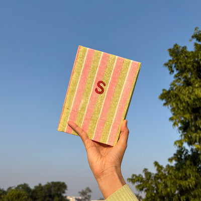 Handcrafted Customised A5 Diary Journal Notebook l Handmade Paper l Your Letter Candy