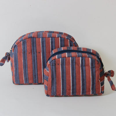 Sustainable Quilted Cotton Travel Pouch | Rustic Classic Organiser
