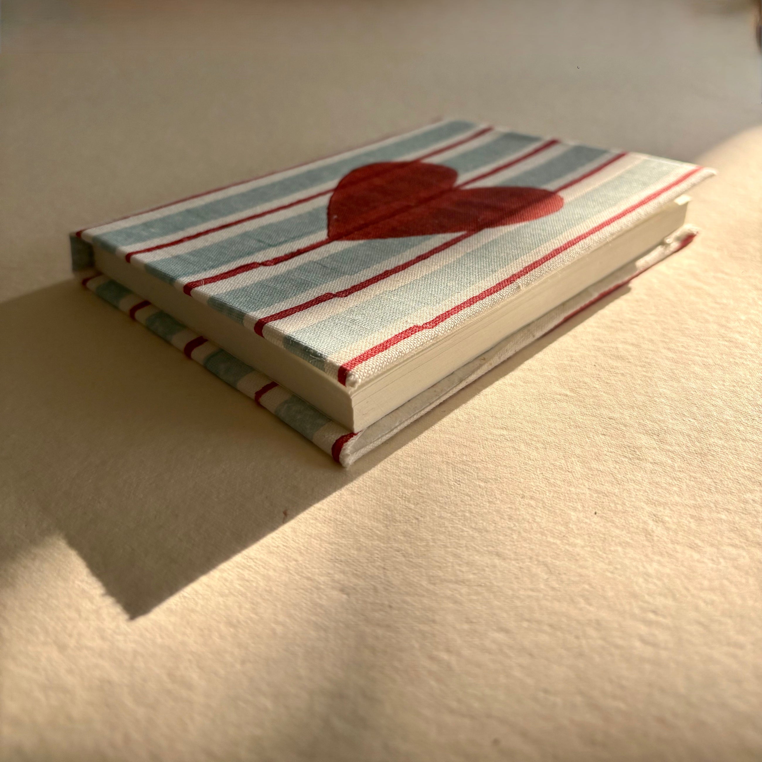 Handcrafted Sustainable A5 Diary Journal Notebook l Handmade Paper l Heart Pop