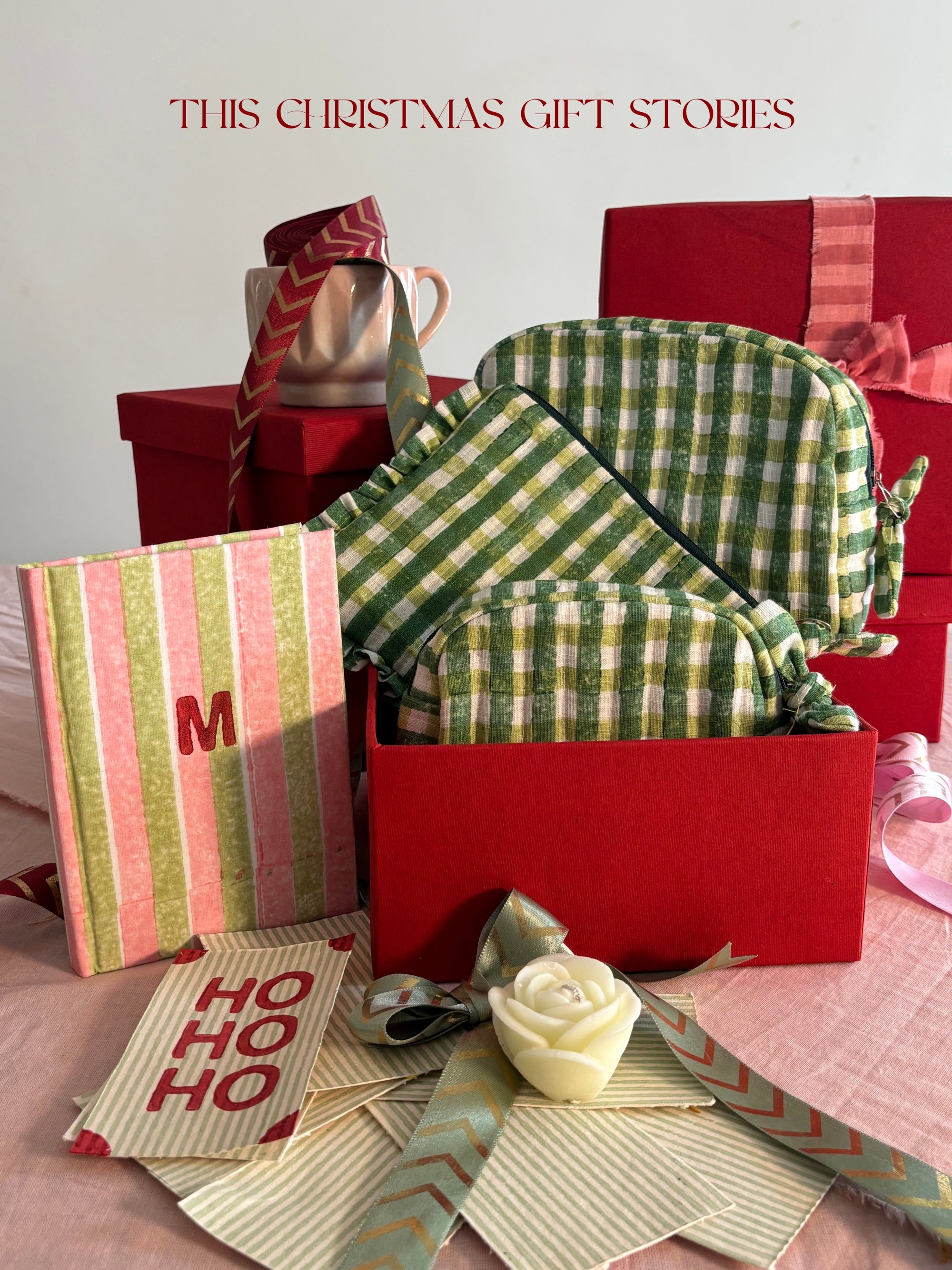 Green Checks Christmas Hamper - Personalised Lifestyle Gift Box