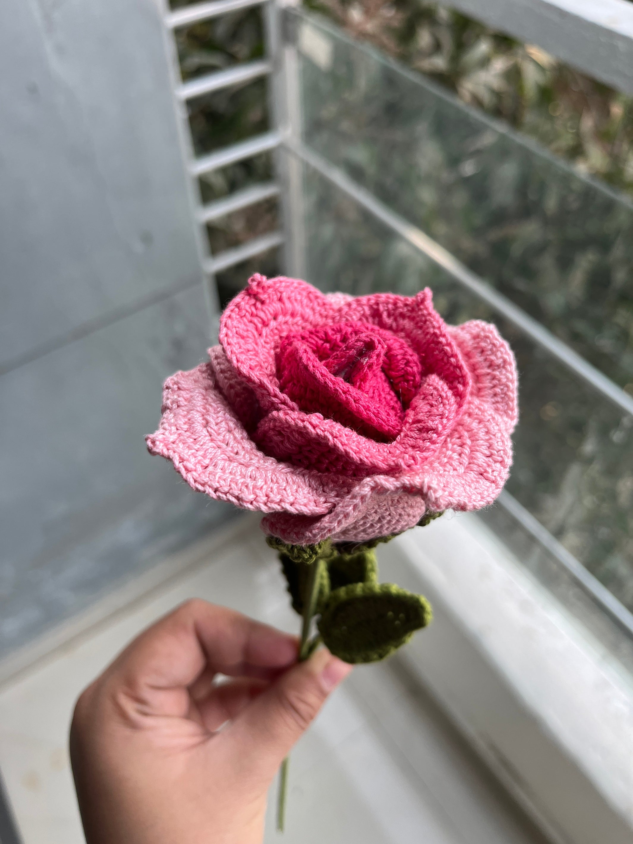 Gradient Thai Rose  - Crochet Flower