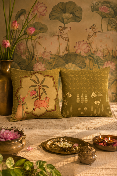MANJARI Moss Green CUSHION