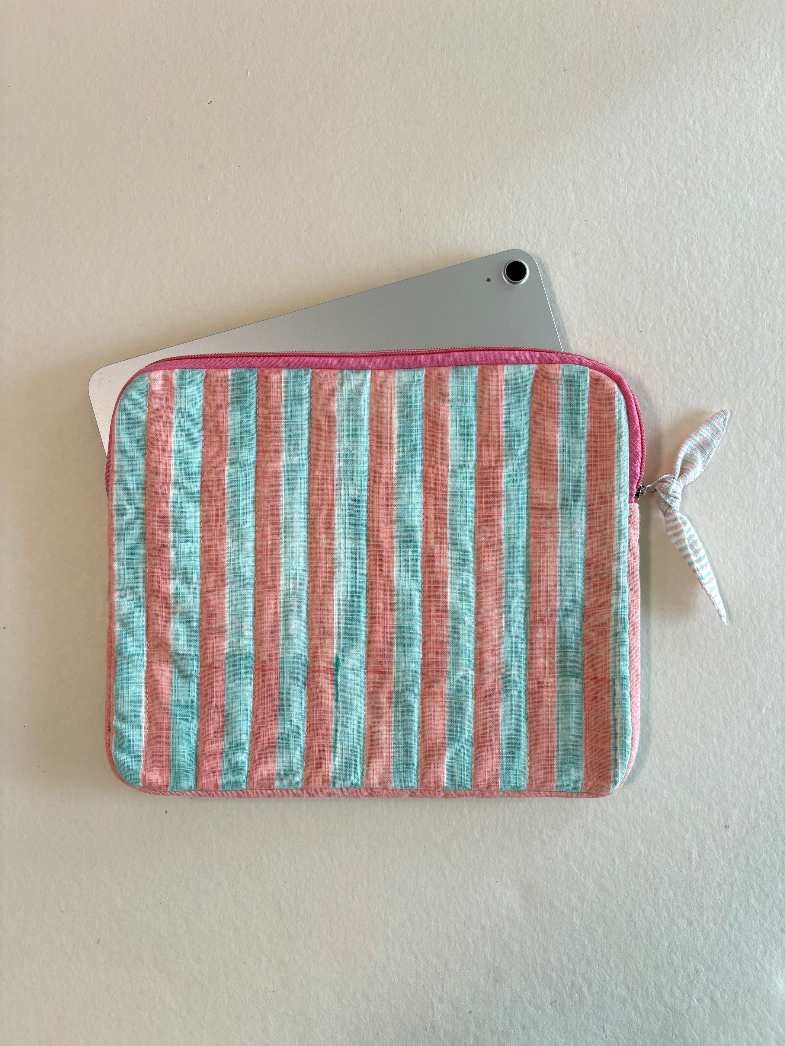 POUCH / iPAD SLEEVE + DIARY SET (PINK&BLUE)