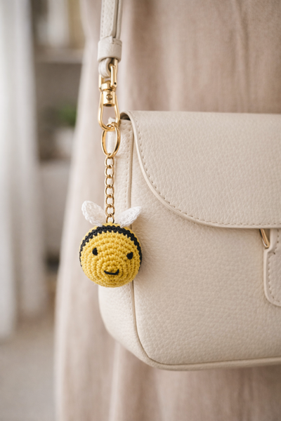 Crochet Bee Keychain