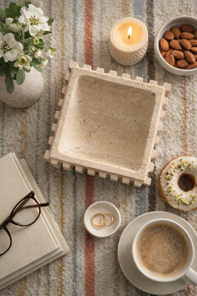 Travertine Decor Tray