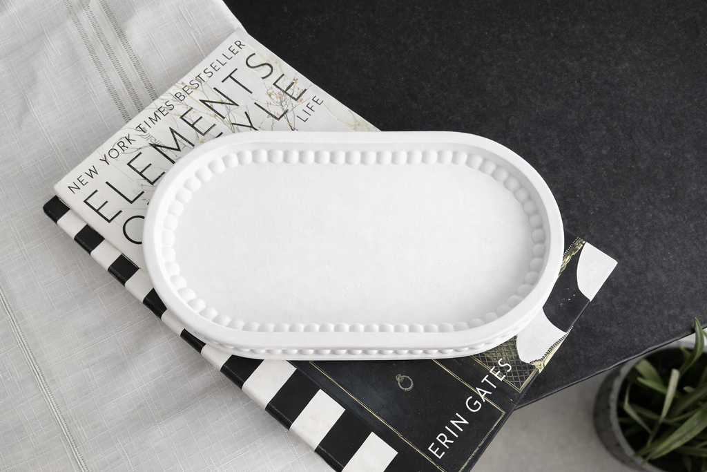 Concrete Oval Bead Tray
