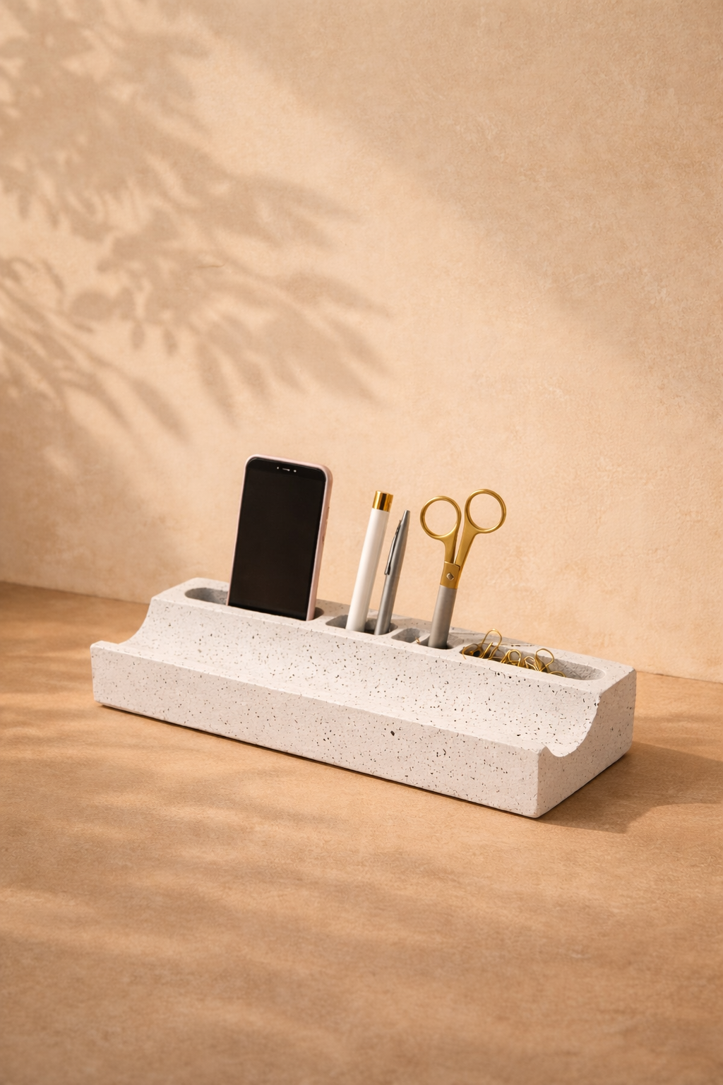 Concrete Linear Desk Organiser