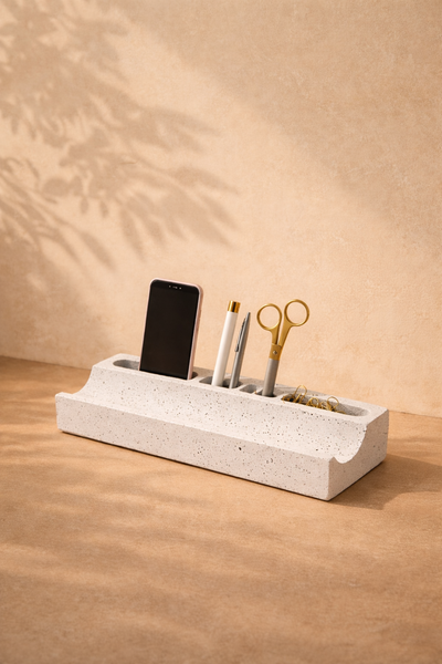 Concrete Linear Desk Organiser