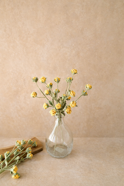 Yellow Mini Rose set of 2