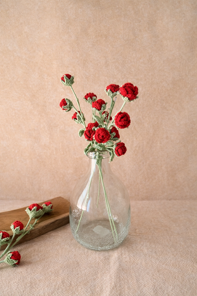 Red Mini Rose Set of 2