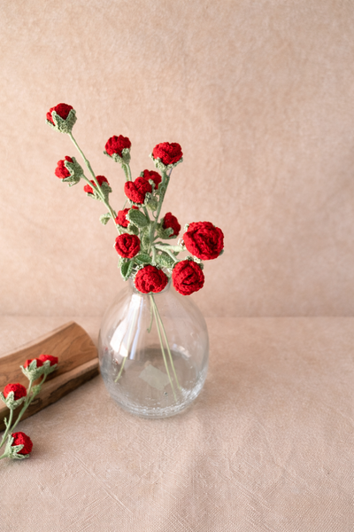 Red Mini Rose Set of 2
