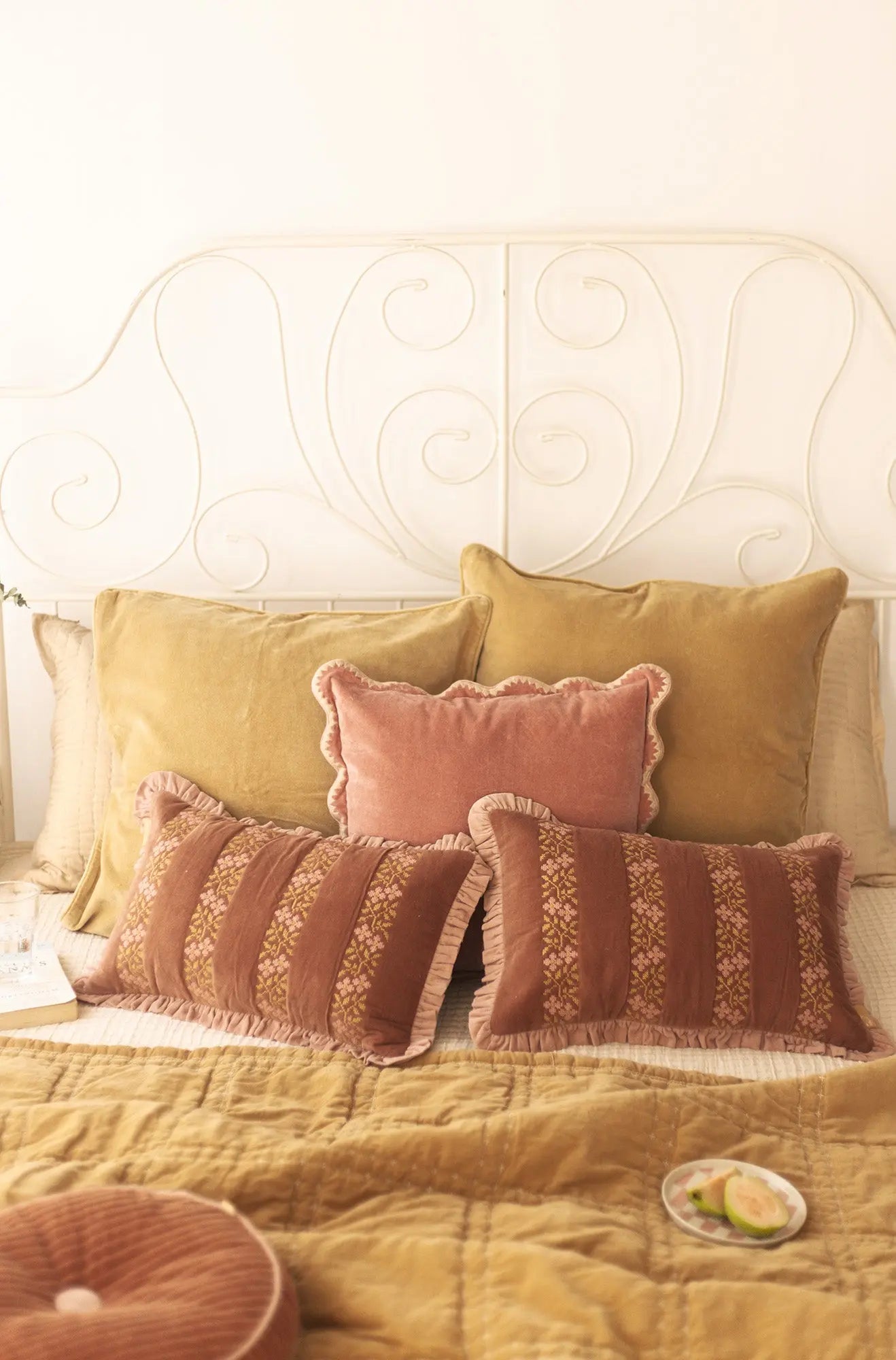 Cushion Cover - Sand Velvet Euro Sham