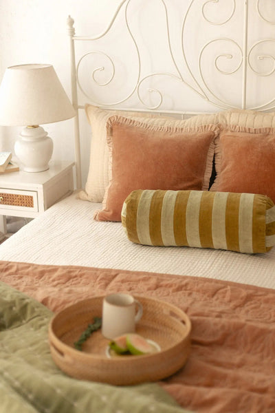 Jasper Ruffle Spice Cushion Cover