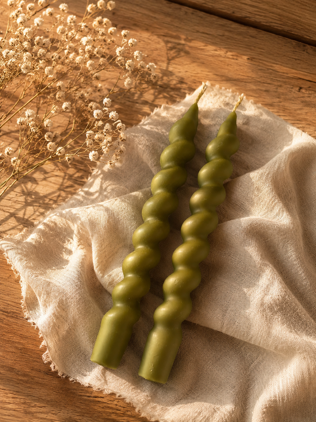 Twisted Tapered Candle Set of 2