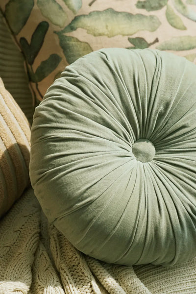 Round Cushion Cover - Cuddle Sage