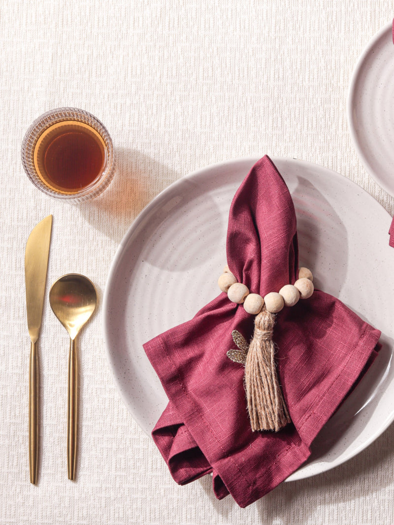 Wooden Bead Napkin Ring