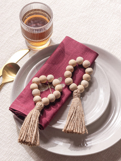 Wooden Bead Napkin Ring