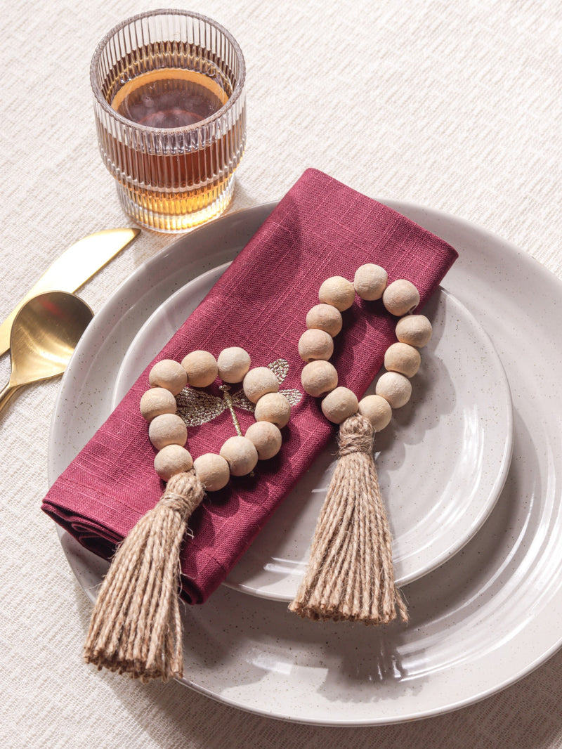 Wooden Bead Napkin Ring