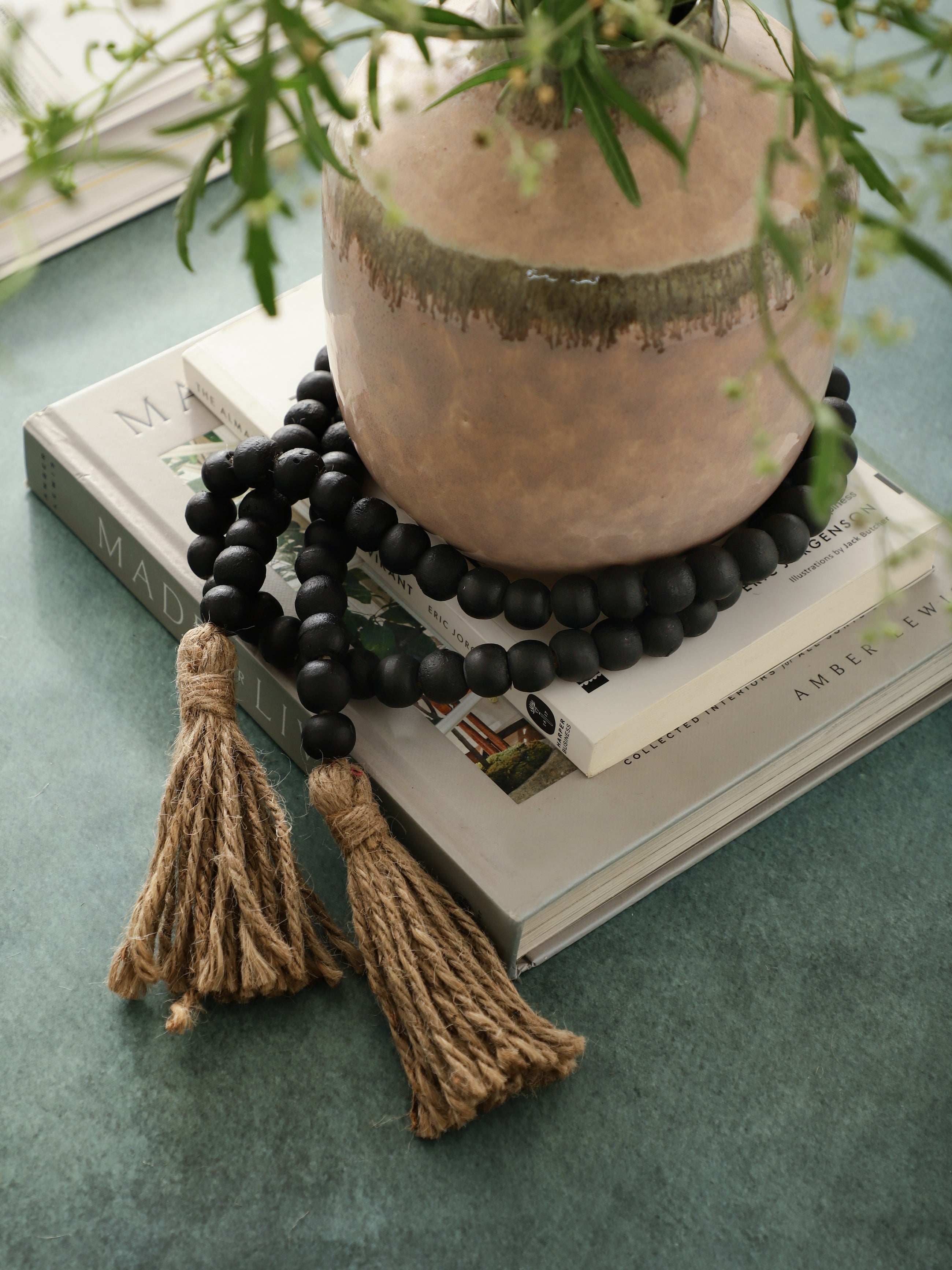 Farmhouse Wooden Bead Garland