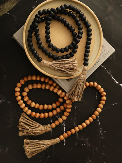 Farmhouse Wooden Bead Garland