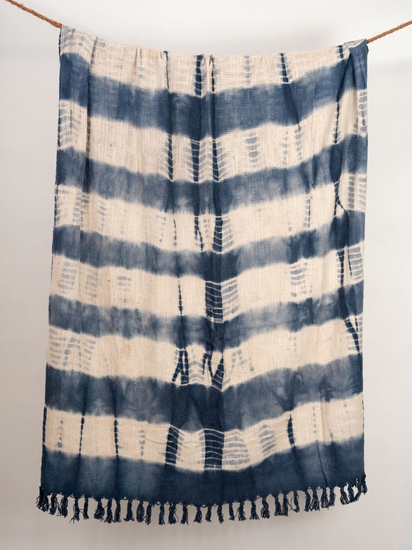 Indigo Wave Tie Dye Throw