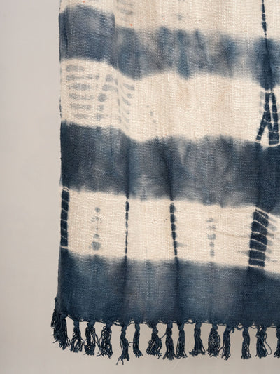 Indigo Wave Tie Dye Throw