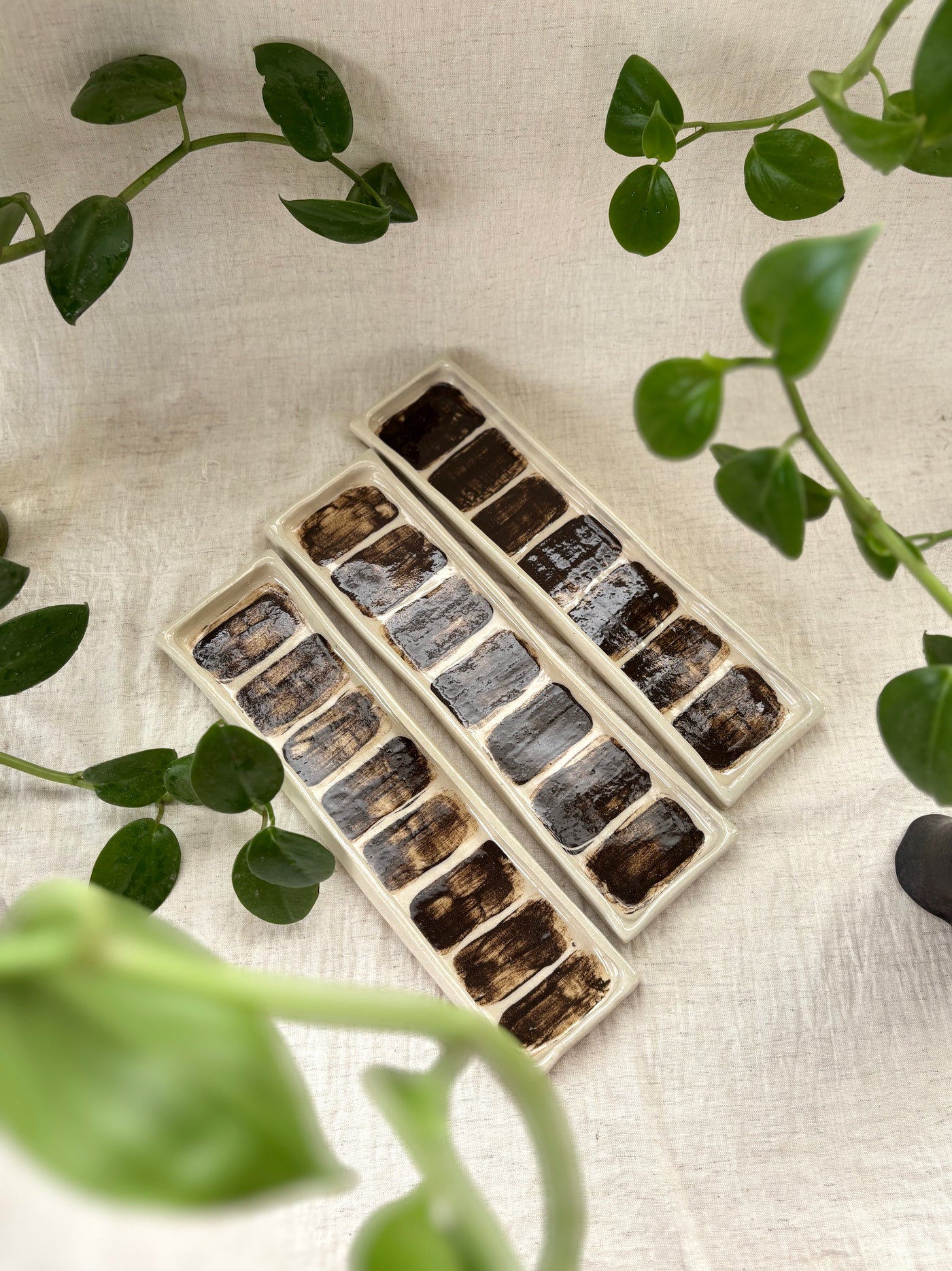 Earthstroke Ceramic Serving Tray