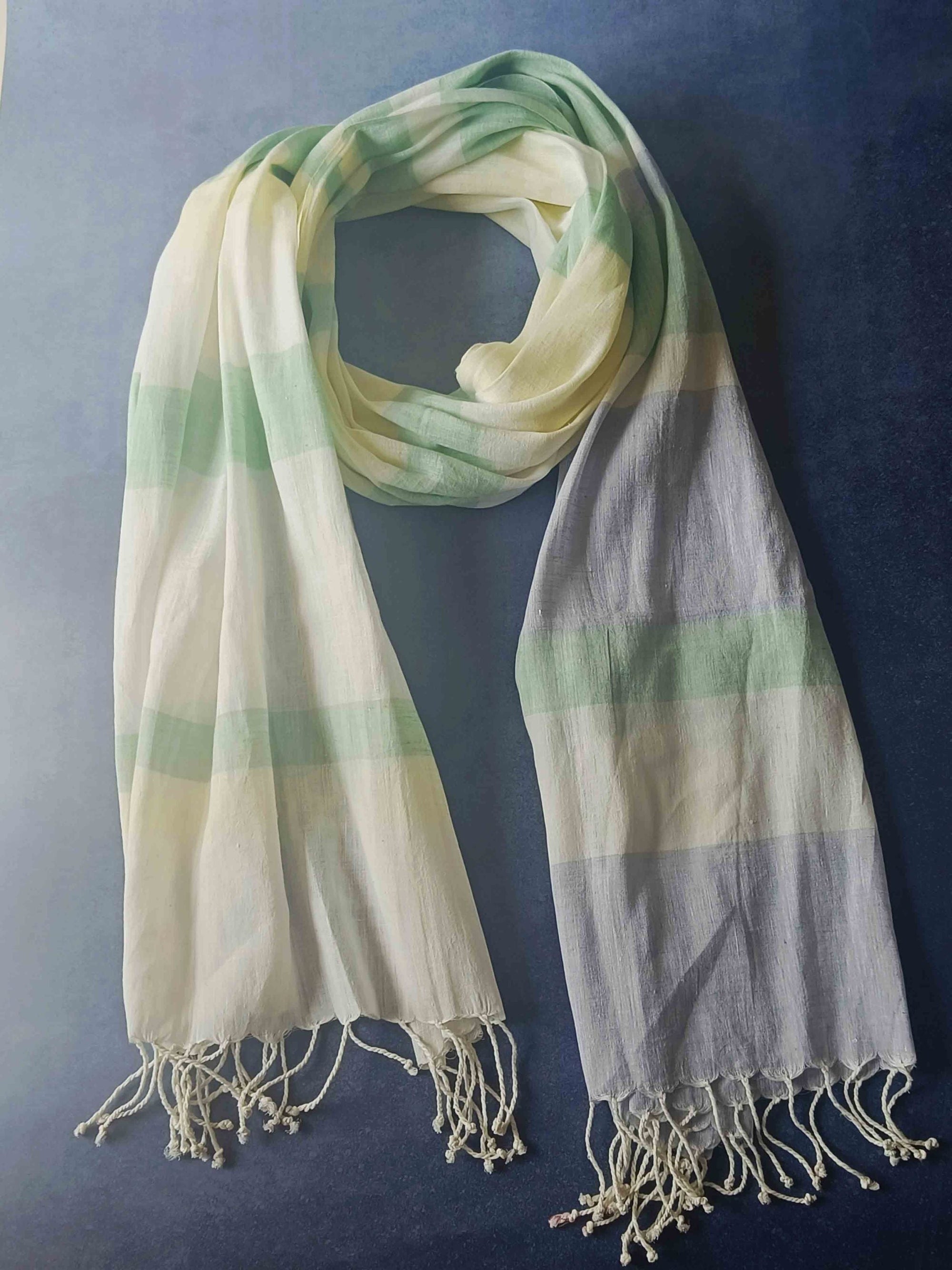 Ivory Mauve - Hemp Stole