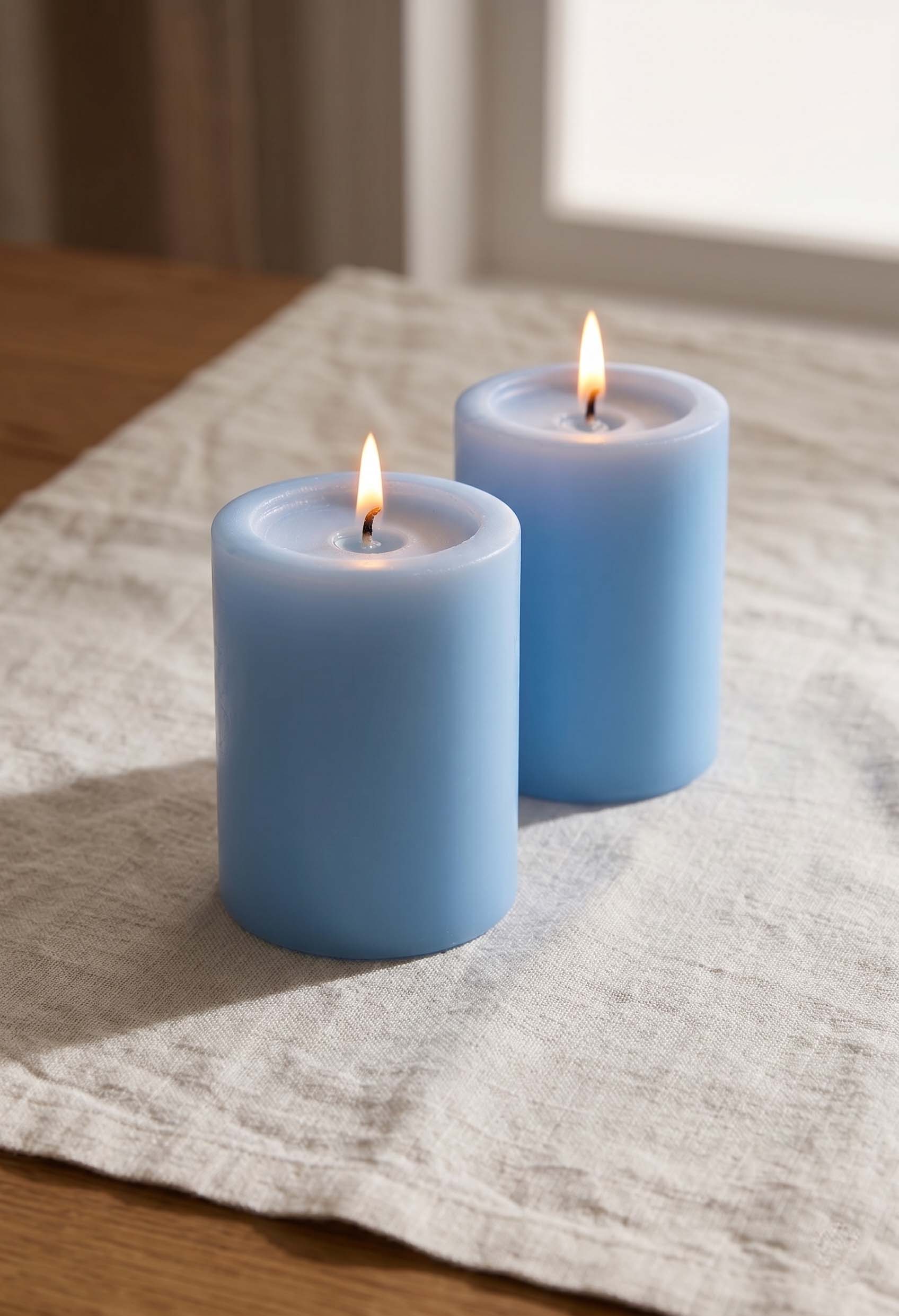 Ivory Pillar Candles - Set of 2