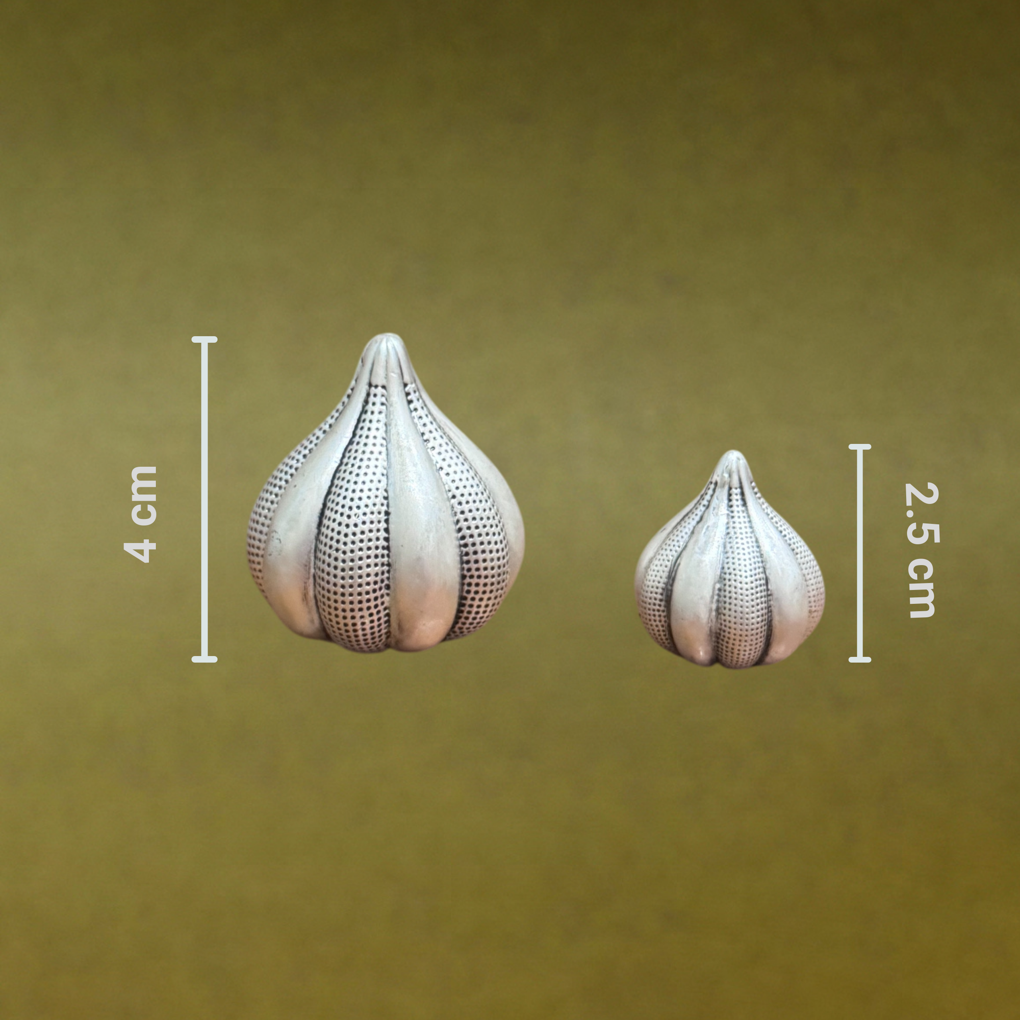 Set of Two Silver Modaks – Divine Elegance