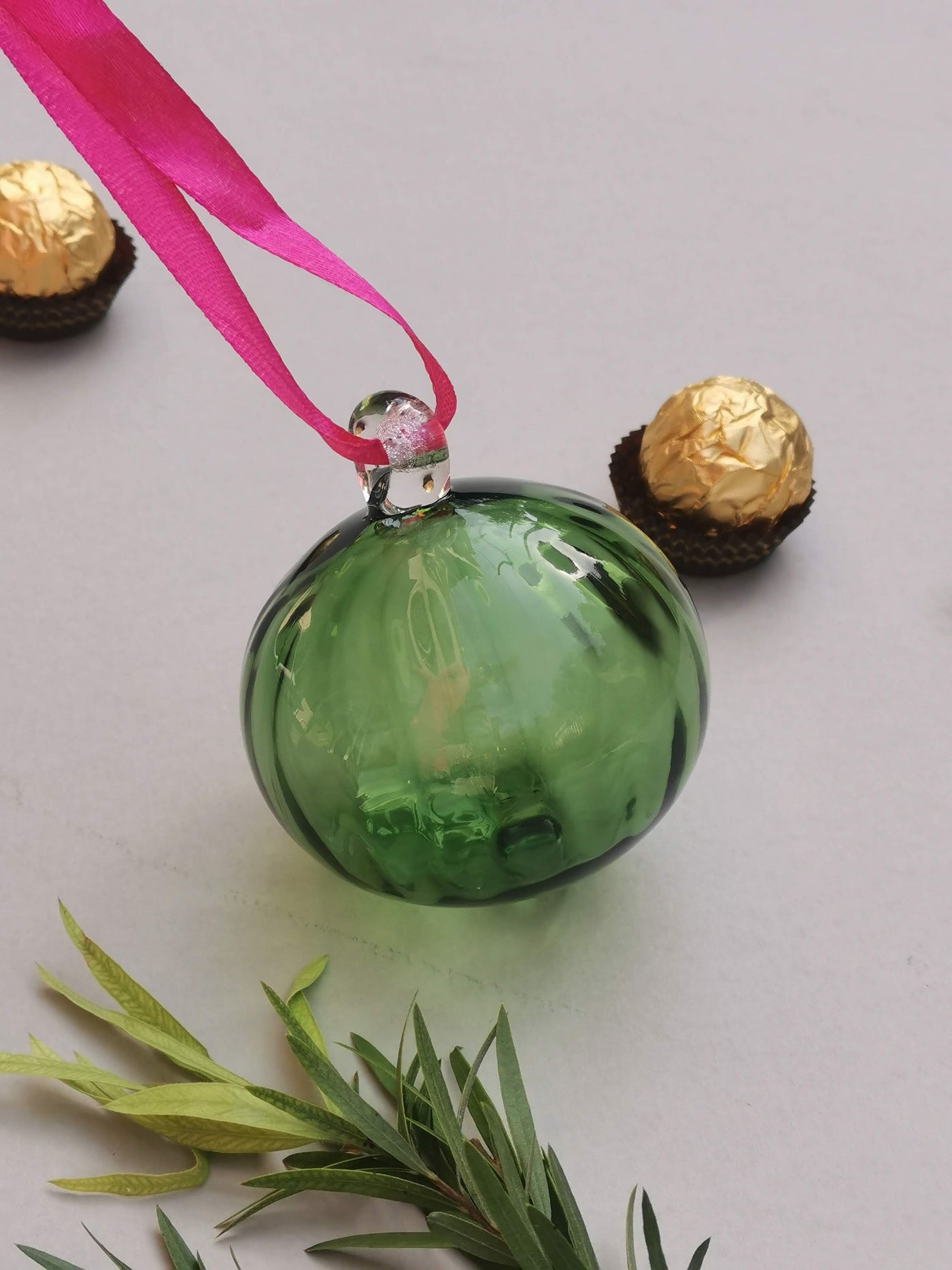 Jade Flute- Handblown Glass Ornament