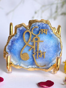 Jai Shree Ram  with Agate Stone with Metal Stand
