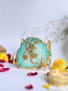 Jai Shree Ram  with Agate Stone with Metal Stand