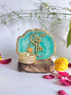 Jai Shree Ram - Agate Tea Light with Wood Stand