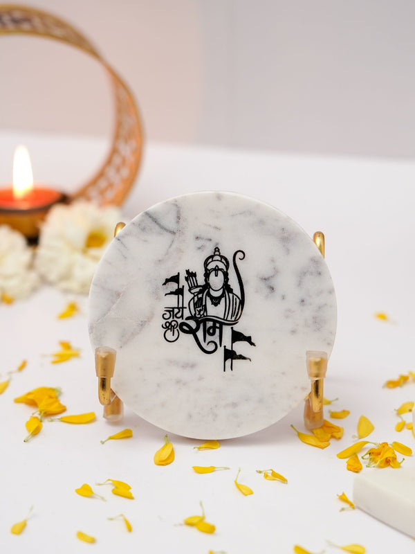 Marble Decor with  Metal Holder