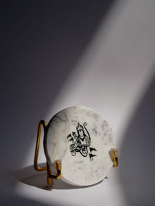 Marble Decor with  Metal Holder