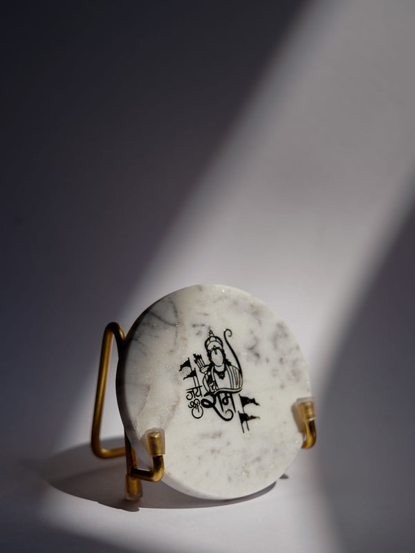 Marble Decor with  Metal Holder