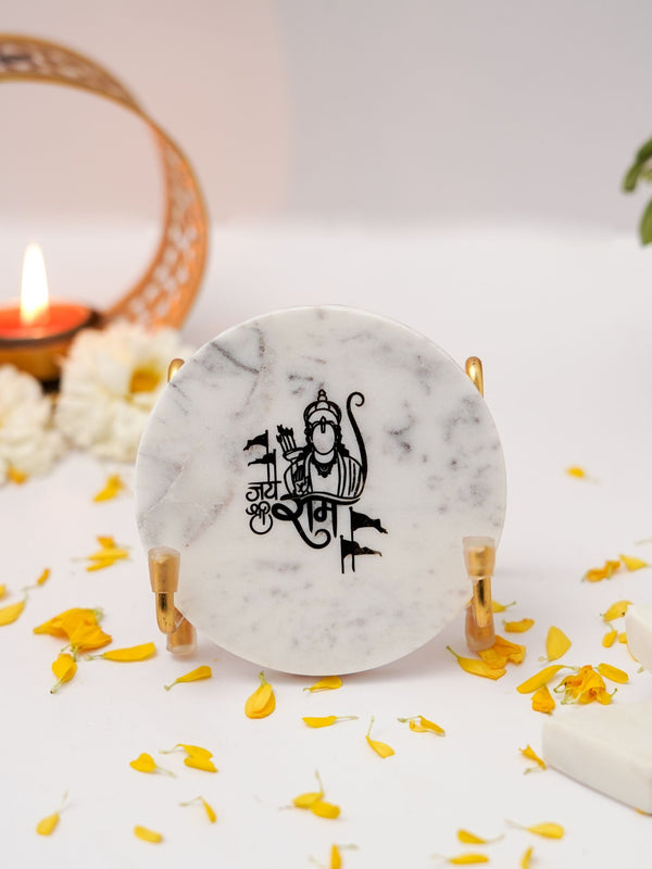 Marble Decor with  Metal Holder