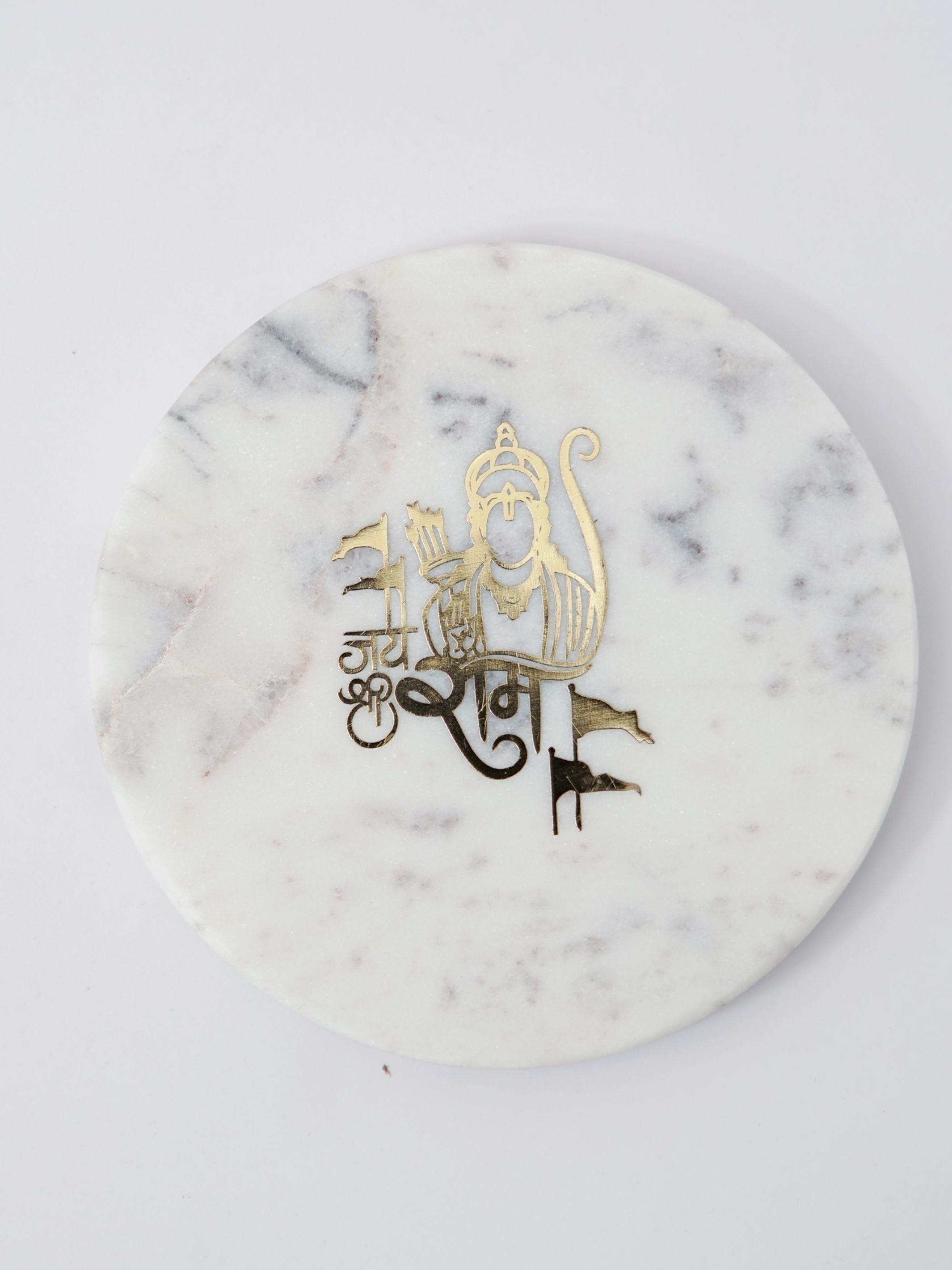 Marble Decor with  Metal Holder