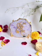 Jai Shree Ram  with Agate Stone with Metal Stand