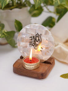 Mother of Pearl & Wood - Tea Light Holder