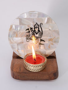 Mother of Pearl & Wood - Tea Light Holder