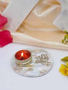 Mother of Pearl Tea Light Holder