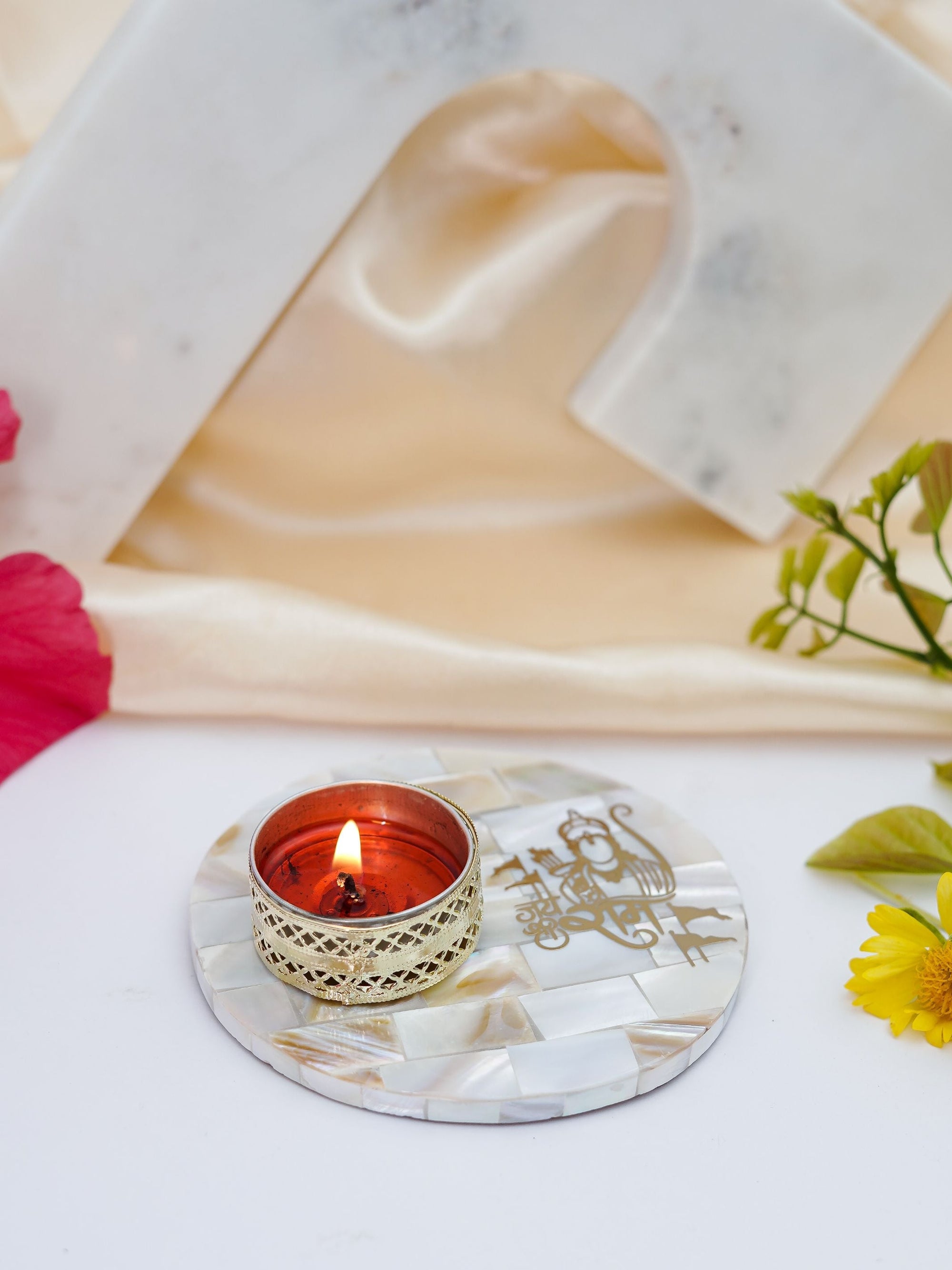 Mother of Pearl Tea Light Holder