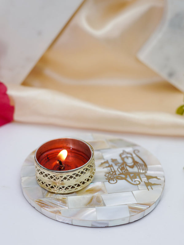 Mother of Pearl Tea Light Holder