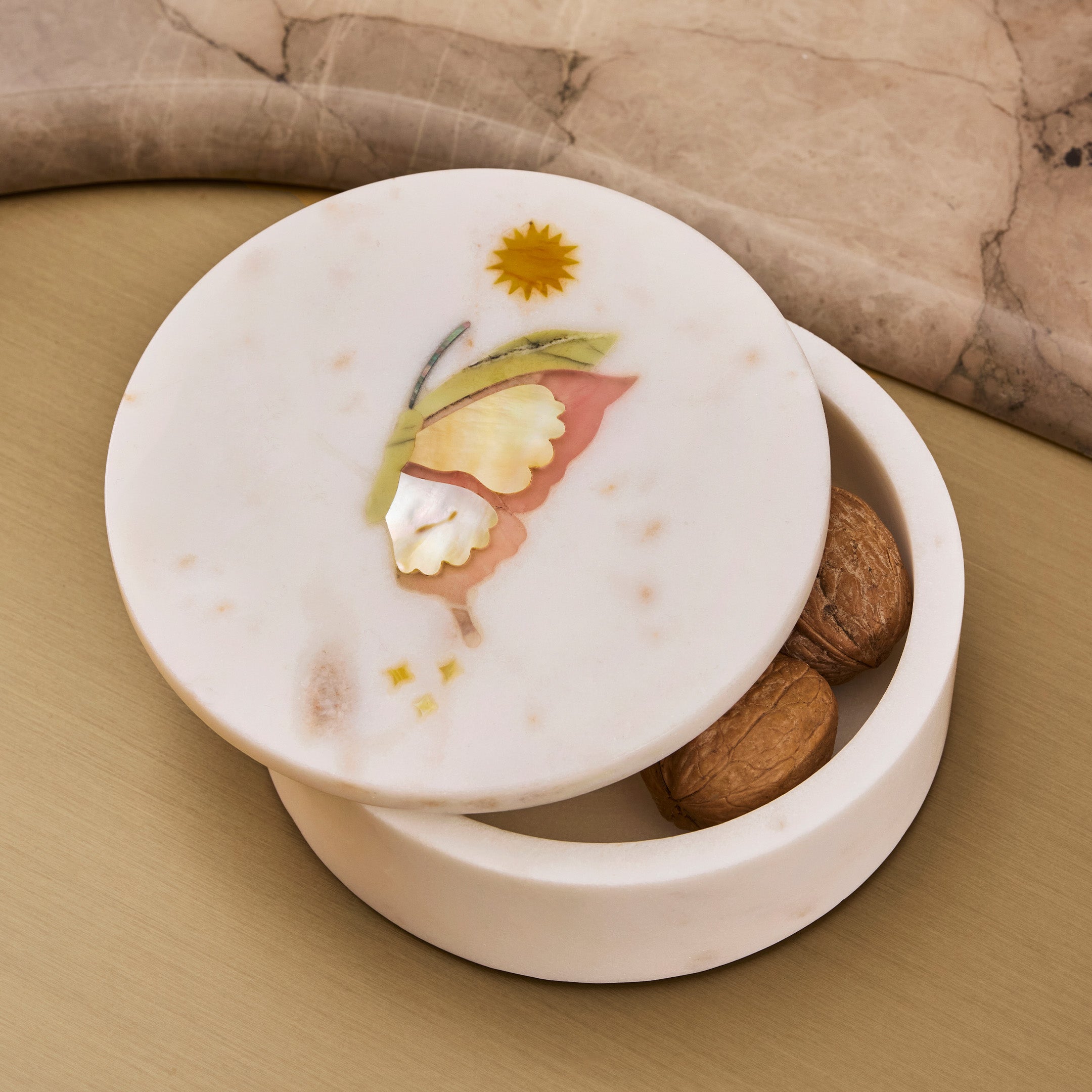 Aira - Marble Inlay Keepsake Box